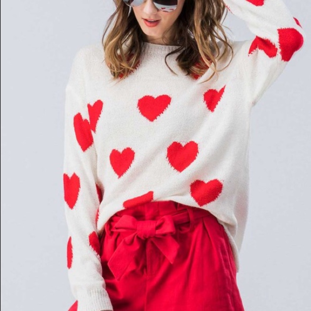 Valentines Heart Knit Sweater - Picture 3 of 5